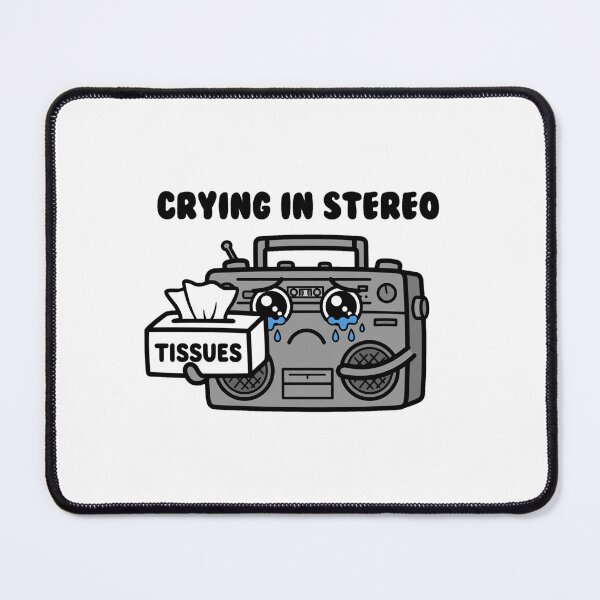 Item preview, Crying In Stereo - Aesthetic Sad Girl / Sad Boy Indie Text designed and sold by ismai6.
