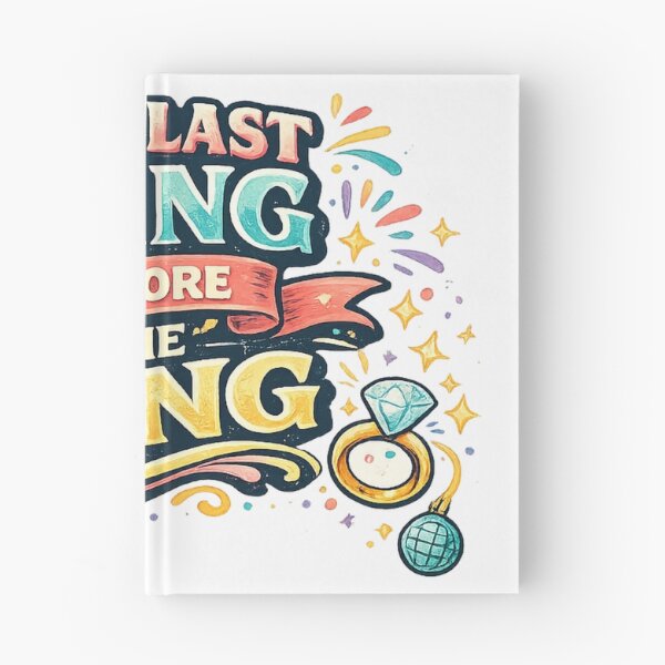 Item preview, One Last Fling Before the Ring Retro Bachelorette Party Bridal Quote Design designed and sold by inkoutninja.