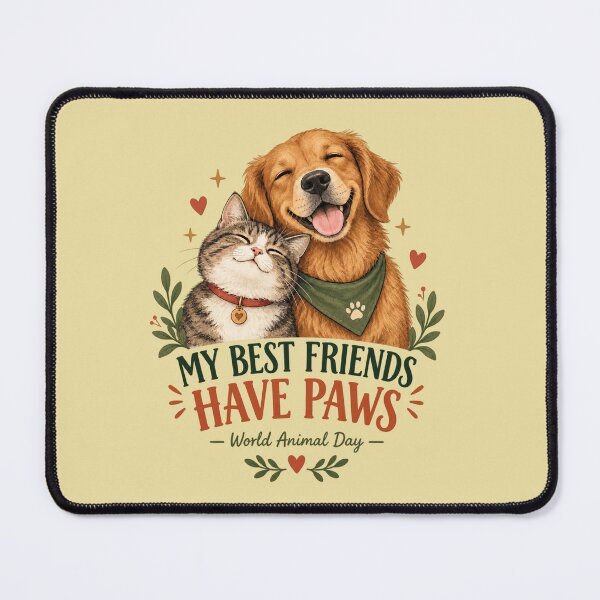 Item preview, My Best Friends Have Paws Cute Cat & Dog Pet Lover Design designed and sold by 1DreamerShop.