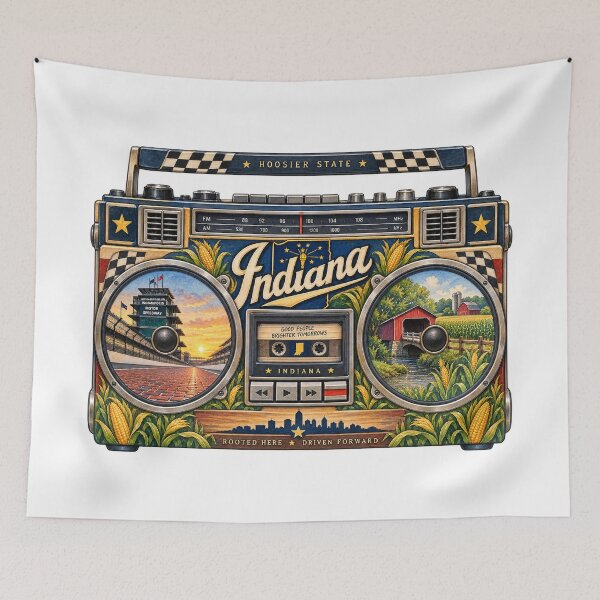 Item preview, Indiana Gen X Boom Box designed and sold by Whimspired By Paxx.