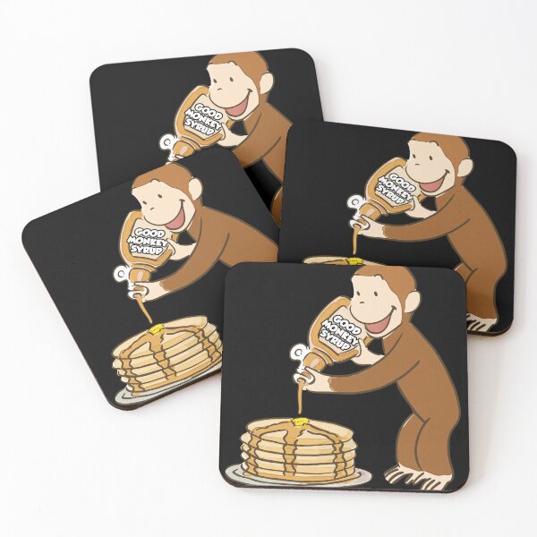 Item preview, Monkey Pouring Syrup on Pancakes Art designed and sold by RogeHane.