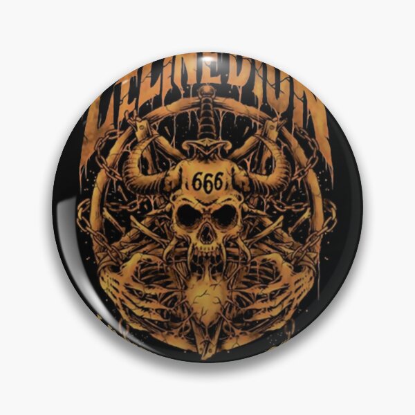 Item preview, Heavy Metal Skull Sword Circular Crest designed and sold by TheodoreMireau.