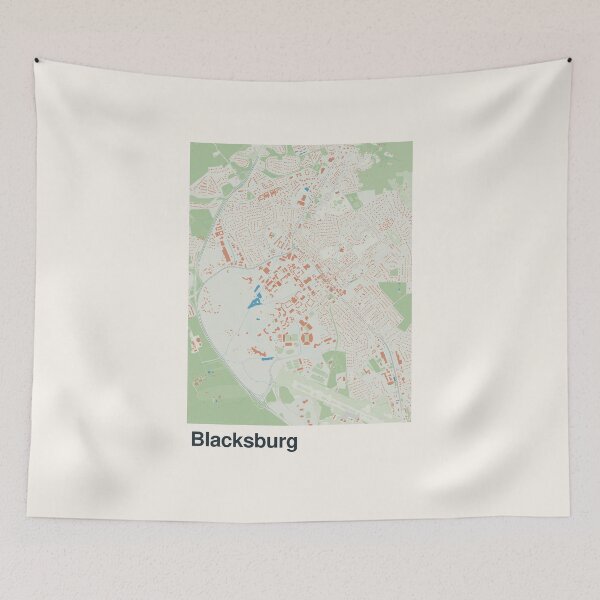 Item preview, Blacksburg Minimalistic Map Art designed and sold by MapsNerd.