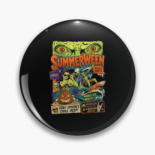 Item preview, Spooky Summer Hot Ghoul Summer Monster Waves Creep designed and sold by waltonbut.