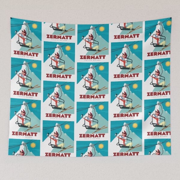 Item preview, Zermatt Ski Poster designed and sold by sailtonfg.