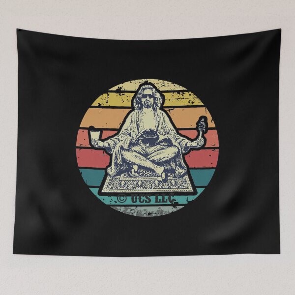 Item preview, The Dude Meditating Vintage Sunset designed and sold by RogeHane.