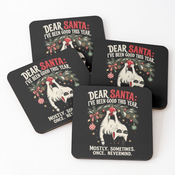 Item preview, Funny Christmas Cat Dear Santa I've Been Good Cool Cat Design designed and sold by RamonaTeal.