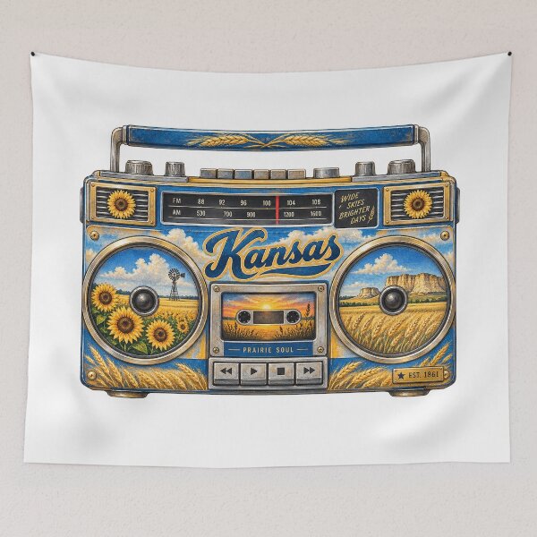 Item preview, Kansas Gen X Boom Box designed and sold by Whimspired By Paxx.