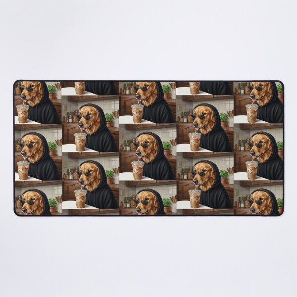 Item preview, Cool Golden Retriever Iced Coffee Dog Hoodie Art designed and sold by creativerooney.