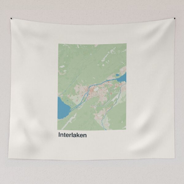 Item preview, Interlaken Minimalistic Map Art designed and sold by MapsNerd.
