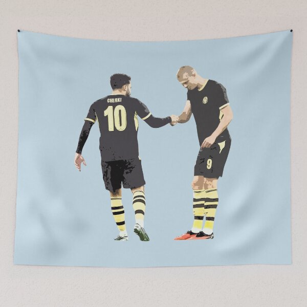 Item preview, Rayan Cherki & Erling Haaland designed and sold by raffrasta.