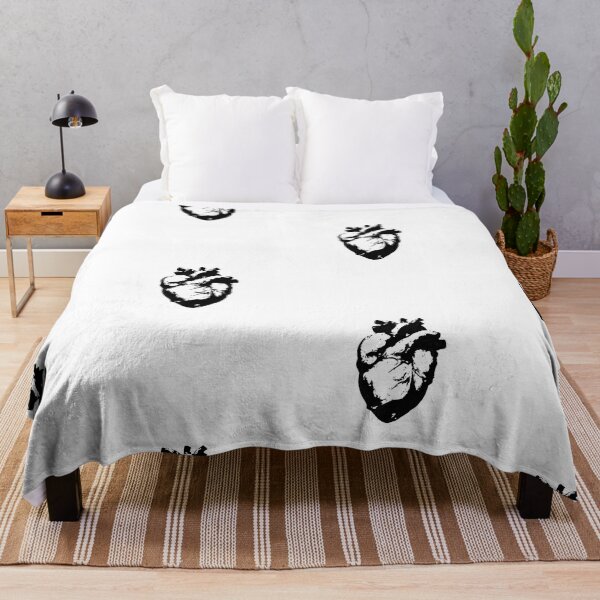 Item preview, Realistic heart black and white graphic designed and sold by parsolrubyart.
