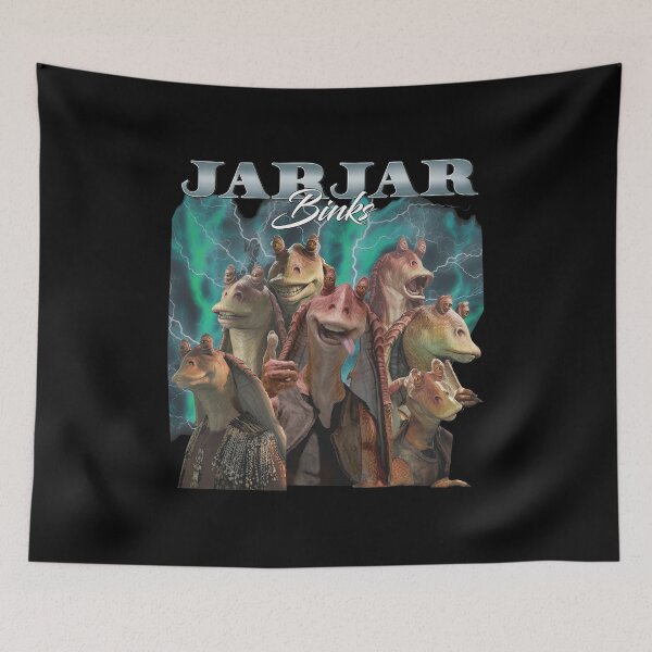 Item preview, Jar Jar Binks Retro Stormy Weather Group Portrait designed and sold by RogeHane.