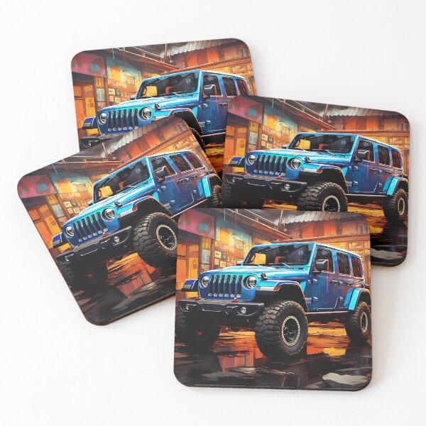 Item preview, Blue Off-Road 4x4 in Industrial Workshop designed and sold by RevUpDesign.
