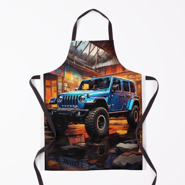 Item preview, Blue Off-Road 4x4 in Industrial Workshop designed and sold by RevUpDesign.