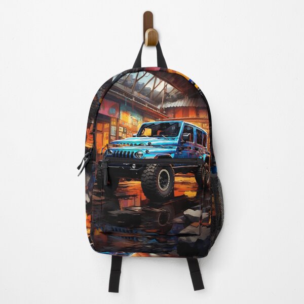 Item preview, Blue Off-Road 4x4 in Industrial Workshop designed and sold by RevUpDesign.