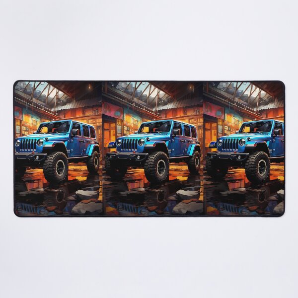 Item preview, Blue Off-Road 4x4 in Industrial Workshop designed and sold by RevUpDesign.
