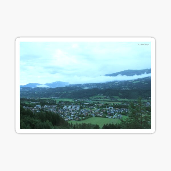 Green landscape Sticker