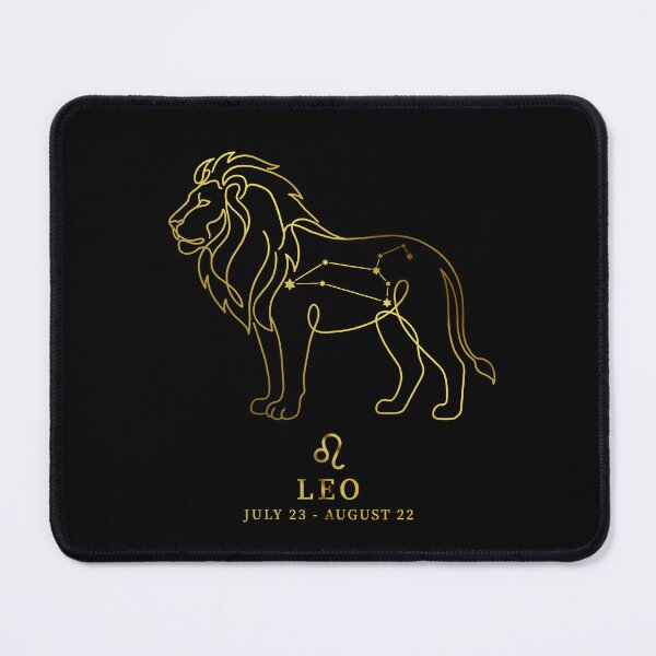 Item preview, Leo Constellation Lion Line Art - Vintage "Gold" Zodiac Star Sign designed and sold by Vikreta.