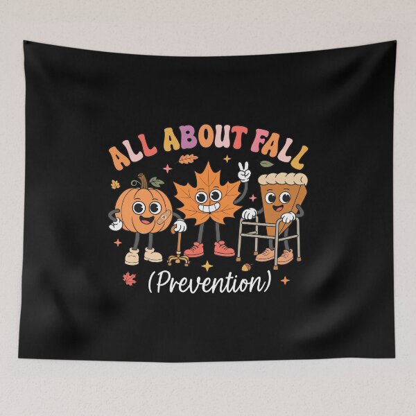 Item preview, All About Fall Prevention Retro Characters Design designed and sold by Dmo3HarkoArt.