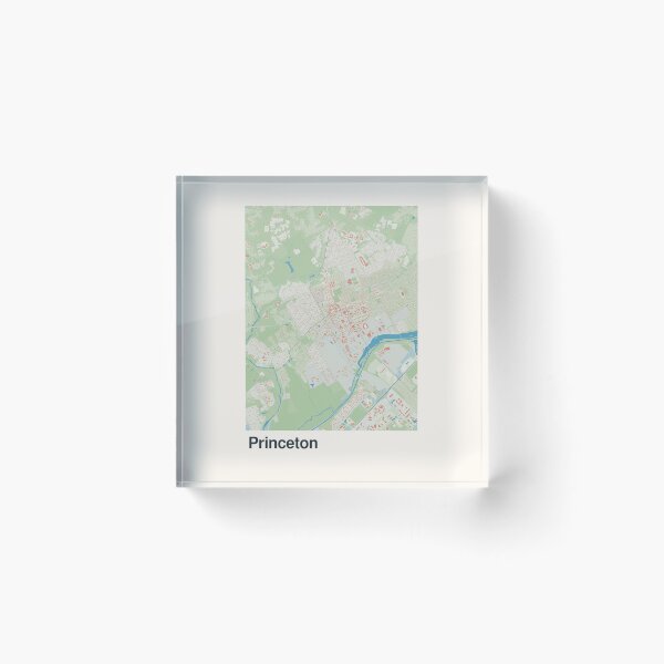 Artikelvorschau, Minimalistische Kartenkunst aus Princeton entworfen und verkauft von MapsNerd.