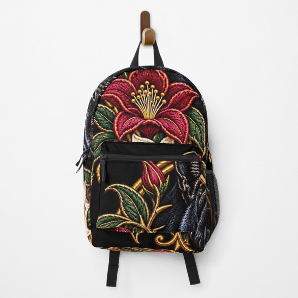 Item preview, Black Panther Embroidery – Luxury Botanical Art Nouveau Wildlife Crest designed and sold by Emoji Emblems.