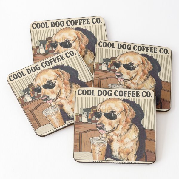 Item preview, Cool Dog Coffee Co Vintage Poster Retro Comic Print designed and sold by creativerooney.