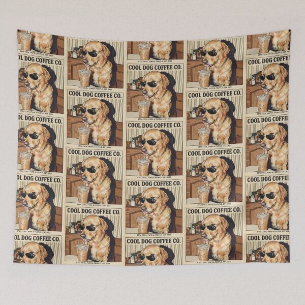 Item preview, Cool Dog Coffee Co Vintage Poster Retro Comic Print designed and sold by creativerooney.