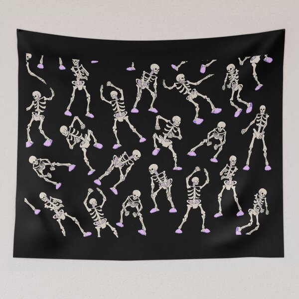 Item preview, Dancing Skeles (Slippers, on Black) designed and sold by Kolibrim-Ink550.