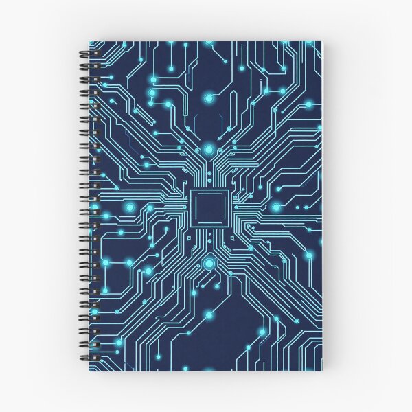 Item preview, Futuristic Blue Tech Circuit Board Cyberpunk Pattern designed and sold by IntelliMindDesigns.