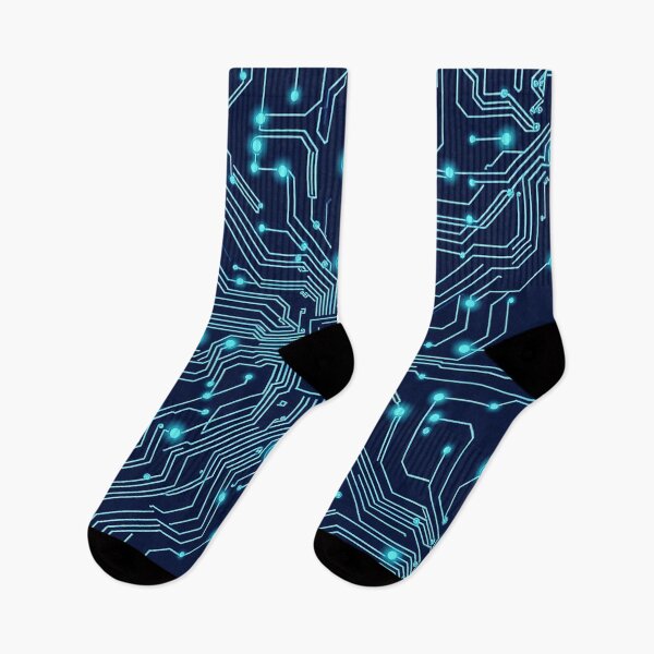 Item preview, Futuristic Blue Tech Circuit Board Cyberpunk Pattern designed and sold by IntelliMindDesigns.