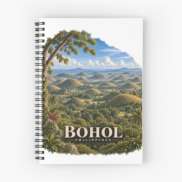 Artikelvorschau, Landschaftskunst der Chocolate Hills auf Bohol, Philippinen entworfen und verkauft von Larkfound Studio.