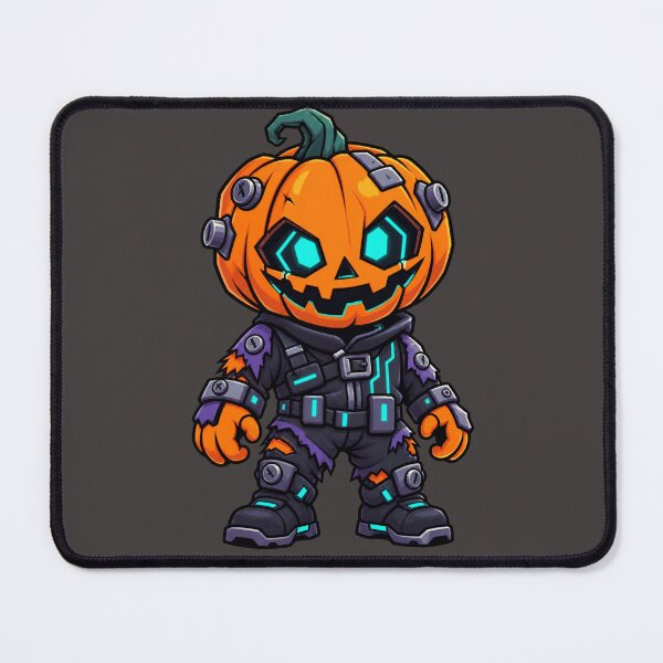 Item preview, Cyber Zombie Pumpkin Robot – Neon Halloween designed and sold by Thaivi Design.