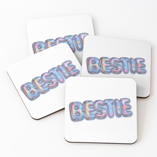 Item preview, Holographic Bestie Balloon Letters Friend designed and sold by NicolasGlowArt.