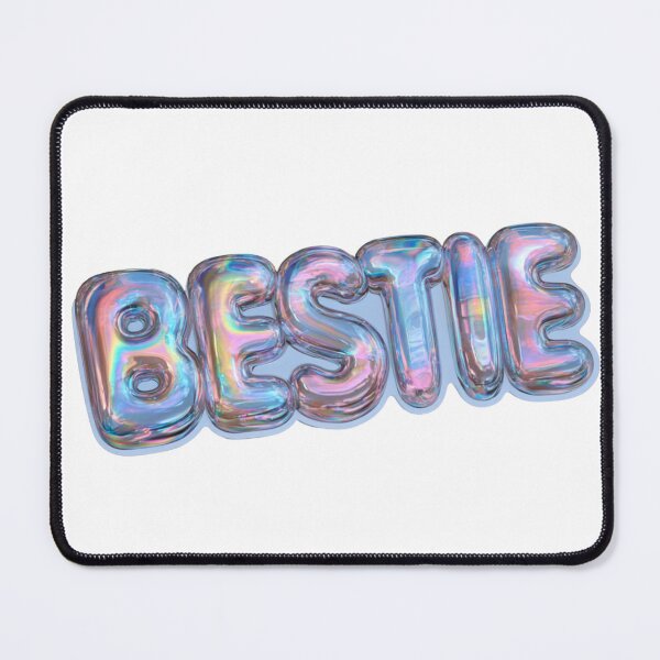 Item preview, Holographic Bestie Balloon Letters Friend designed and sold by NicolasGlowArt.