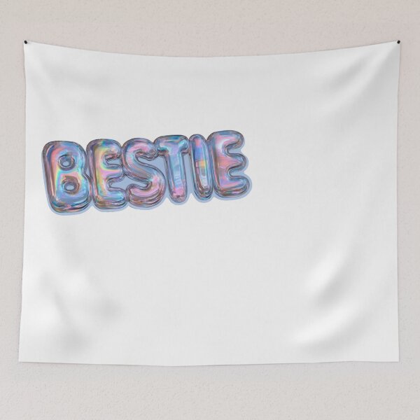 Item preview, Holographic Bestie Balloon Letters Friend designed and sold by NicolasGlowArt.