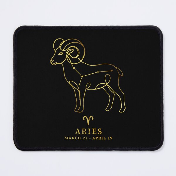 Item preview, Aries Constellation Ram Line Art - Vintage "Gold" Zodiac Star Sign designed and sold by Vikreta.