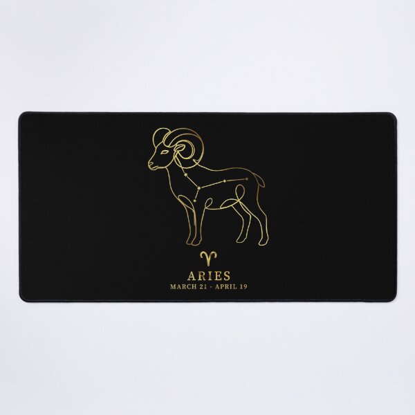 Item preview, Aries Constellation Ram Line Art - Vintage "Gold" Zodiac Star Sign designed and sold by Vikreta.