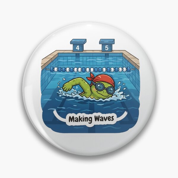Item preview, Cute Frog Swimmer – Making Waves Swimming Gift designed and sold by Isliath.