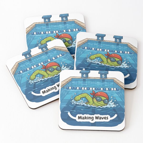 Item preview, Cute Frog Swimmer – Making Waves Swimming Gift designed and sold by Isliath.
