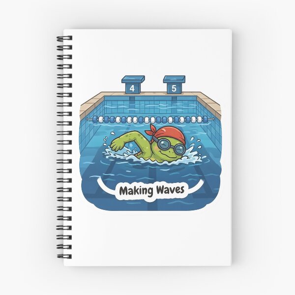 Item preview, Cute Frog Swimmer – Making Waves Swimming Gift designed and sold by Isliath.