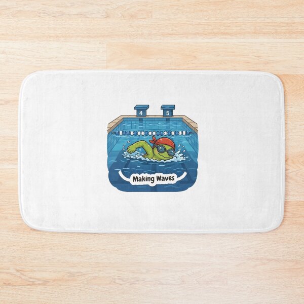 Item preview, Cute Frog Swimmer – Making Waves Swimming Gift designed and sold by Isliath.
