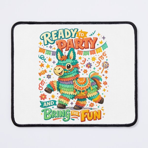 Item preview, Ready to Party Bring the Fun Colorful Pinata Donkey Fiesta Art Design designed and sold by inkoutninja.