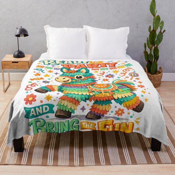 Item preview, Ready to Party Bring the Fun Colorful Pinata Donkey Fiesta Art Design designed and sold by inkoutninja.