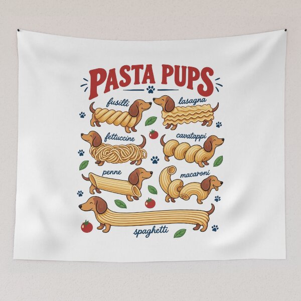 Item preview, Pasta Pups Funny Dachshund Italian Food Humor designed and sold by andre-hollow.