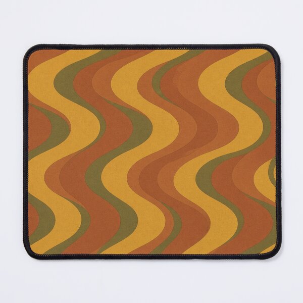 Item preview, Retro 70s Wavy Ribbon Earth Tones Pattern designed and sold by IntelliMindDesigns.