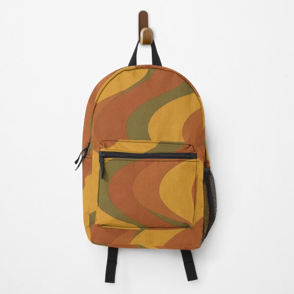 Item preview, Retro 70s Wavy Ribbon Earth Tones Pattern designed and sold by IntelliMindDesigns.