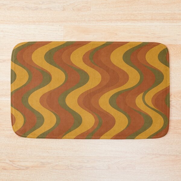 Item preview, Retro 70s Wavy Ribbon Earth Tones Pattern designed and sold by IntelliMindDesigns.