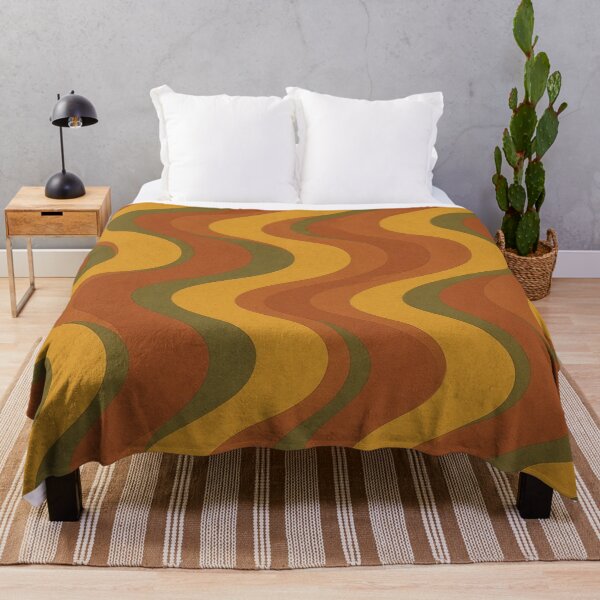 Item preview, Retro 70s Wavy Ribbon Earth Tones Pattern designed and sold by IntelliMindDesigns.