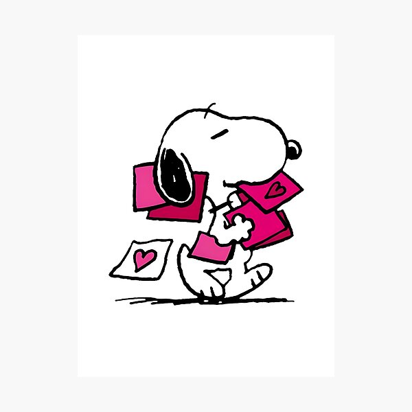 Item preview, Adorable Snoopy Holding Pink Love Letters Cute Romantic Cartoon Design designed and sold by Surface-arts.